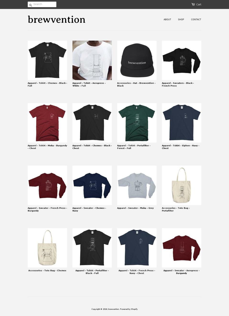 brewvention.com — Shopify storefront screenshot