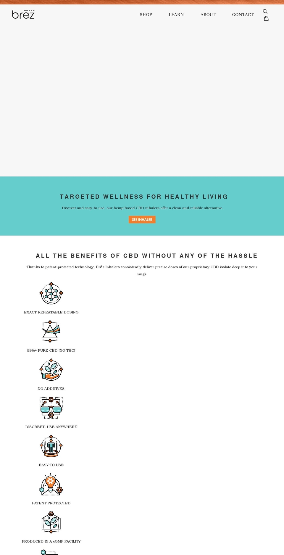 brezinhaler.com shopify website screenshot