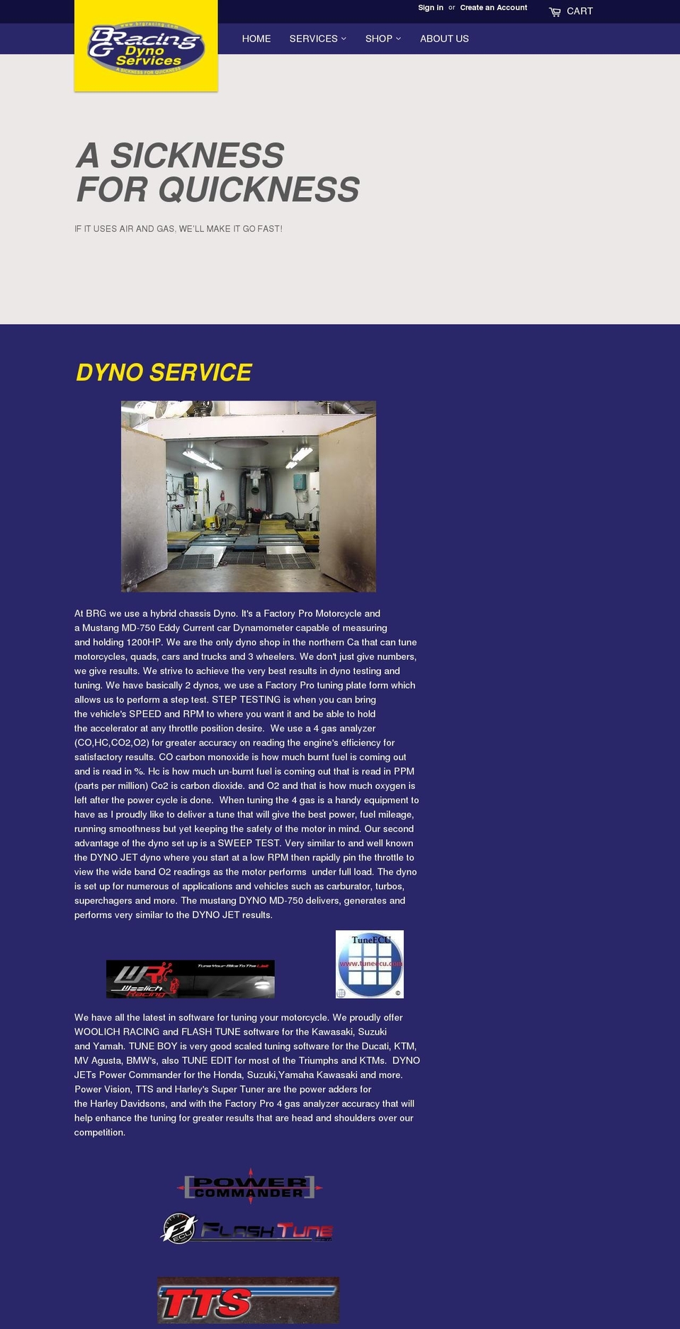 brgracing.com shopify website screenshot