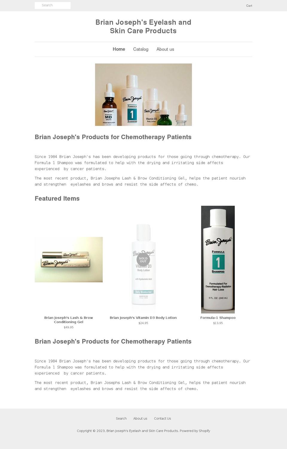 brian-josephs.myshopify.com shopify website screenshot