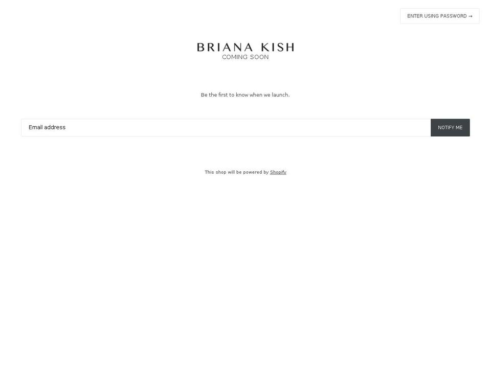 brianakish.com shopify website screenshot