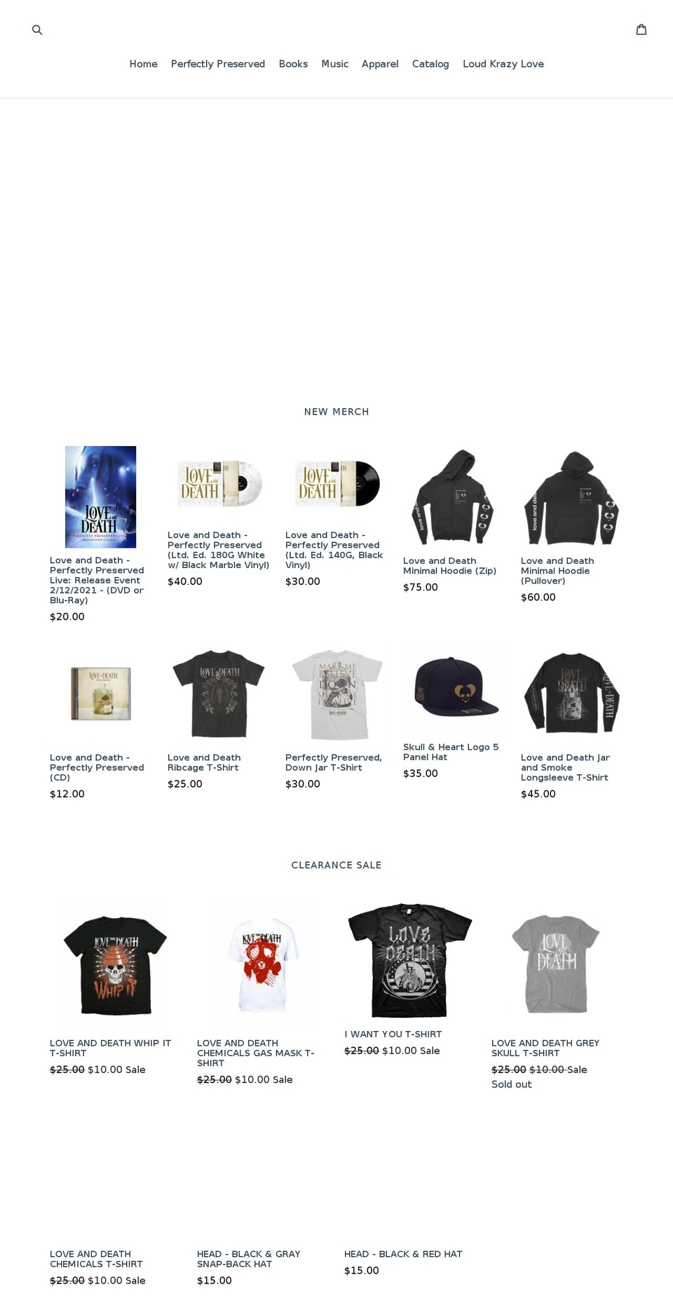 brianheadwelchstore.com — Shopify storefront screenshot
