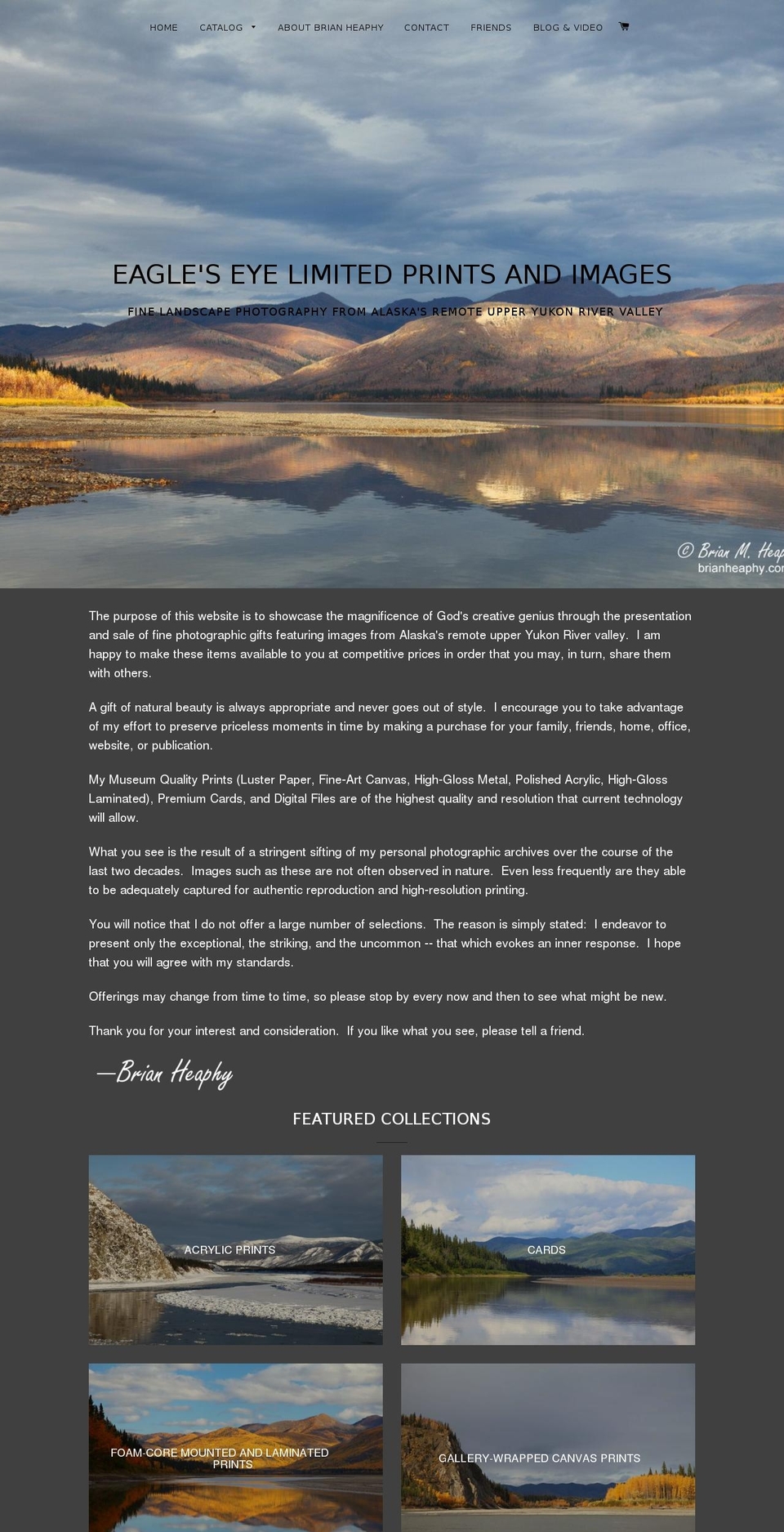 brianheaphy.com shopify website screenshot