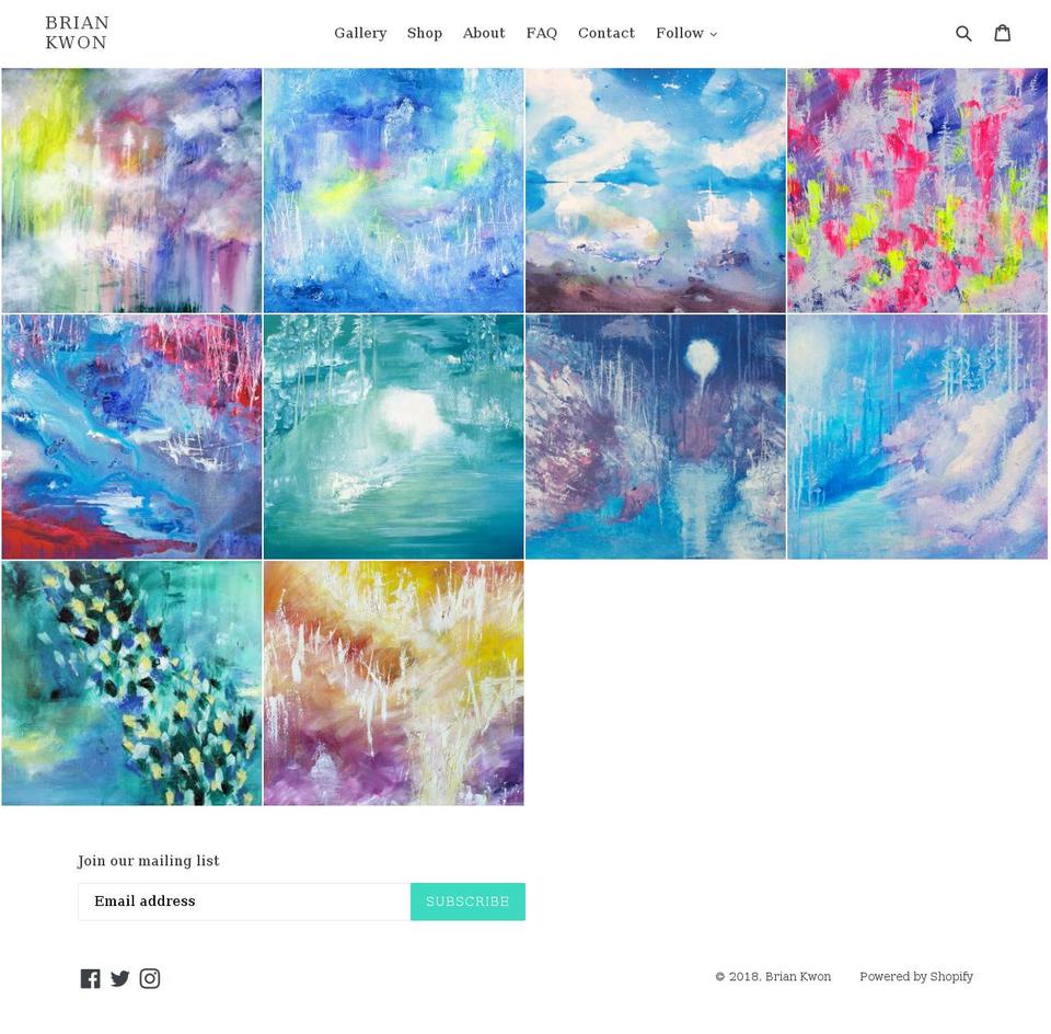 briankwon.com — Shopify storefront screenshot