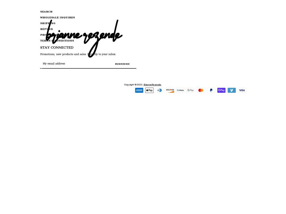 briannerezende.com shopify website screenshot