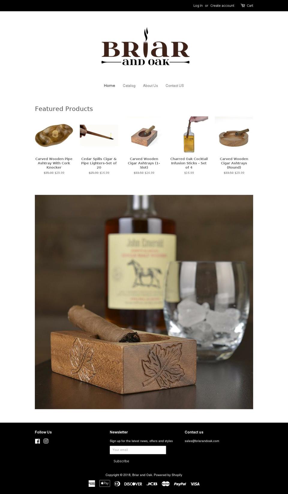 briarandoak.com — Shopify storefront screenshot