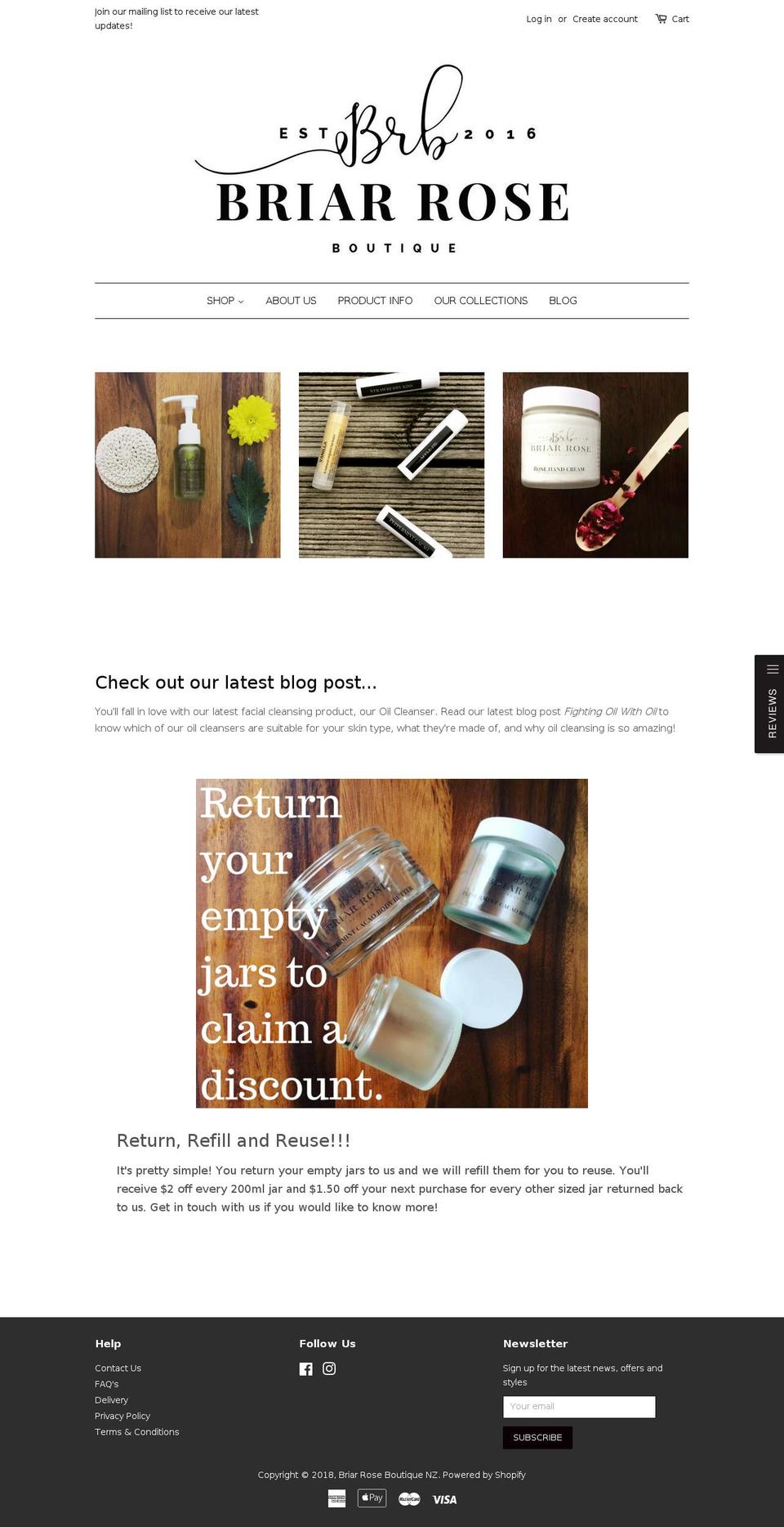 briarroseboutiquenz.com — Shopify storefront screenshot