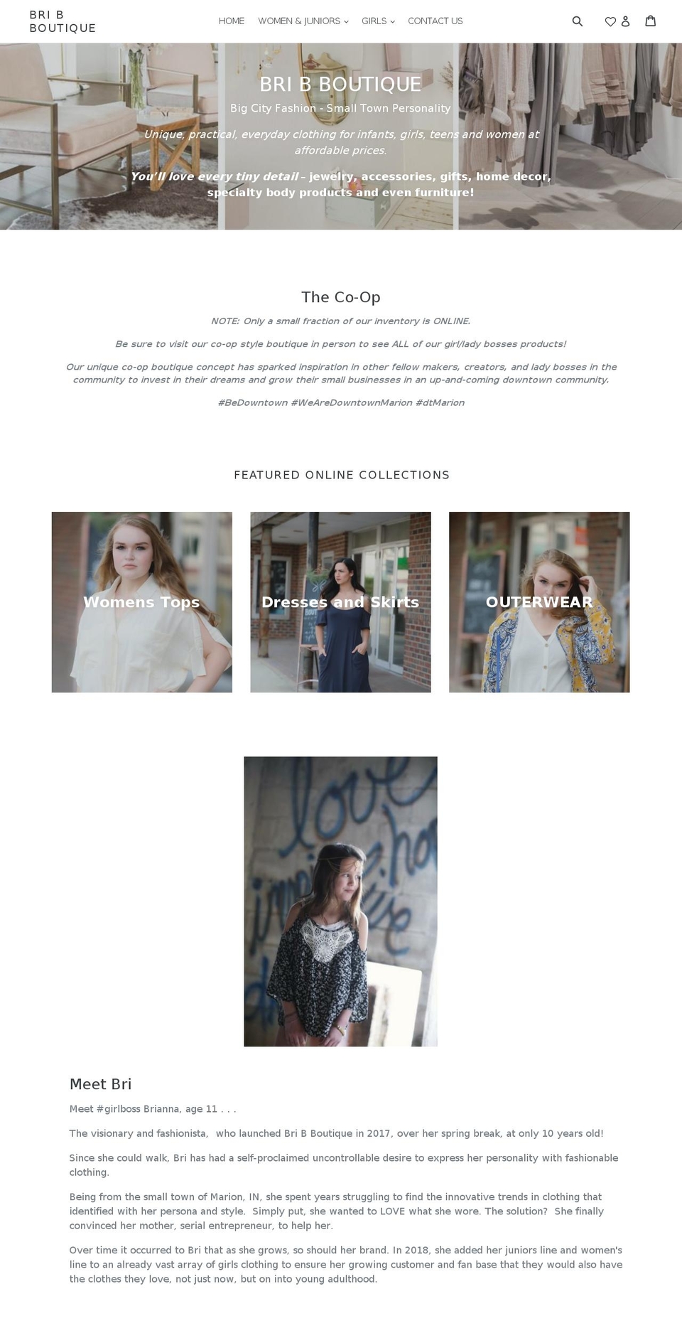 bribboutique.com — Shopify storefront screenshot
