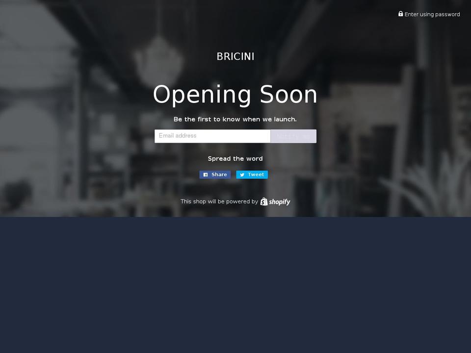 bricini.com shopify website screenshot