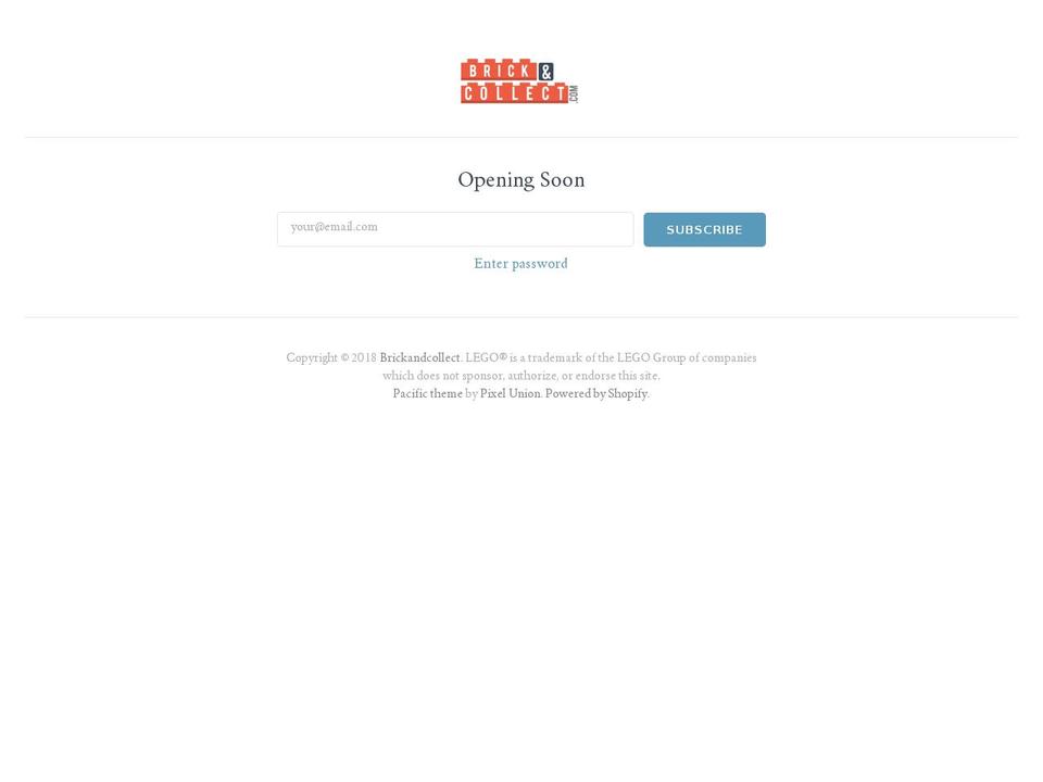 brickandcollect.com — Shopify storefront screenshot