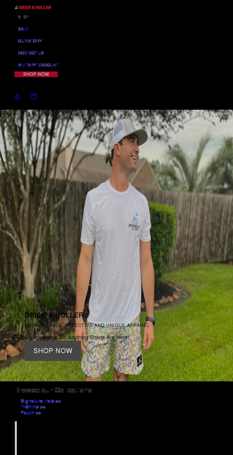 brickandholler.com shopify website screenshot