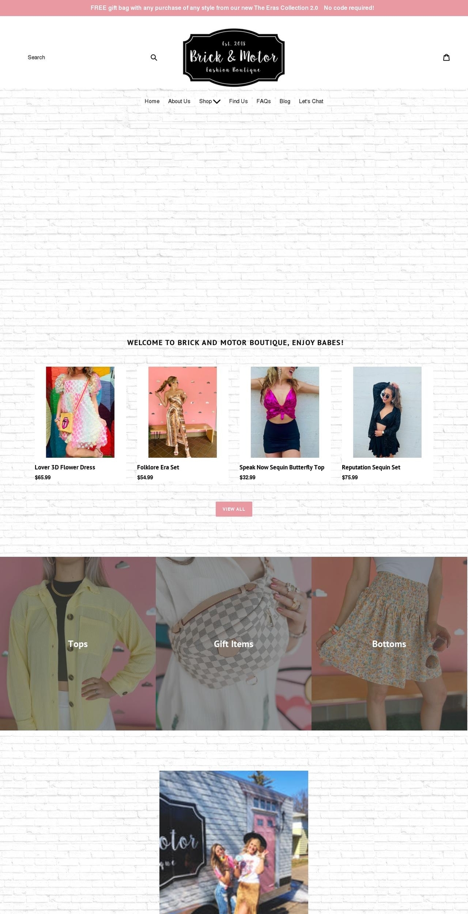 brickandmotorboutique.com shopify website screenshot
