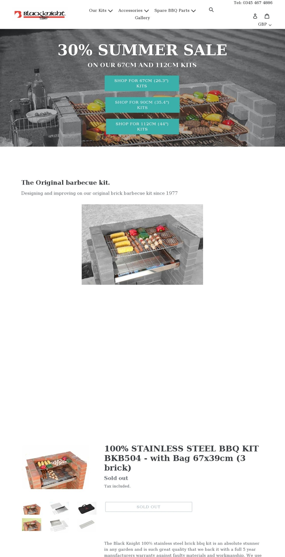 brickbbqkits.co.uk shopify website screenshot