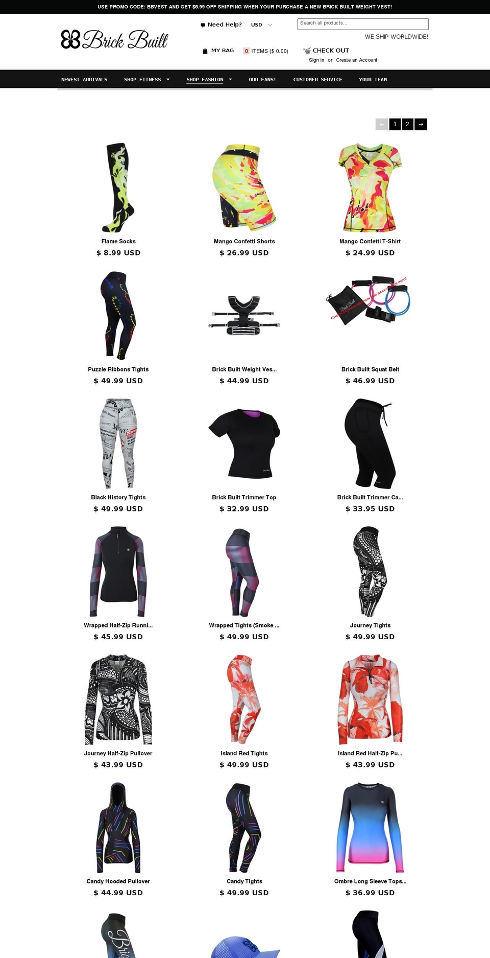 brickbuiltapparel.net shopify website screenshot
