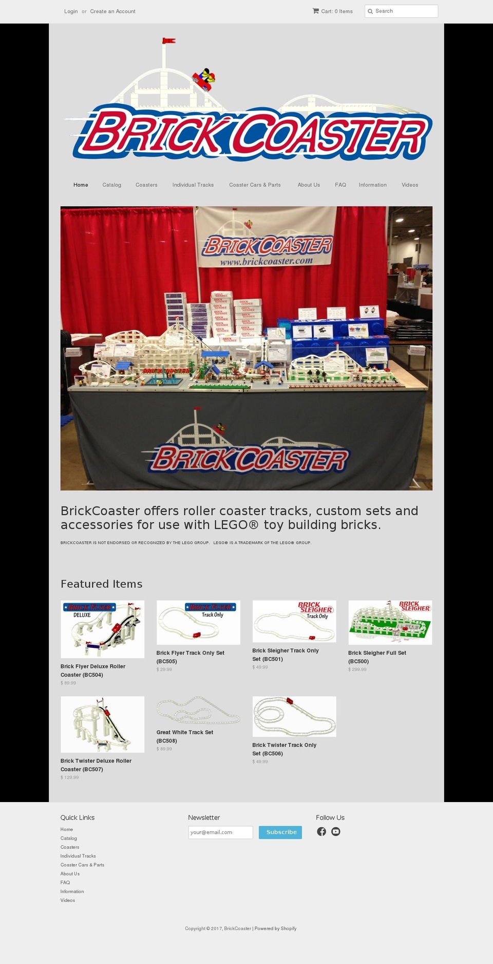 brickcoaster.com shopify website screenshot