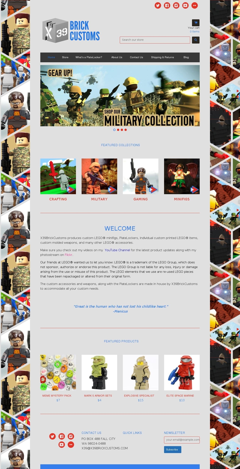brickcustoms.com — Shopify storefront screenshot