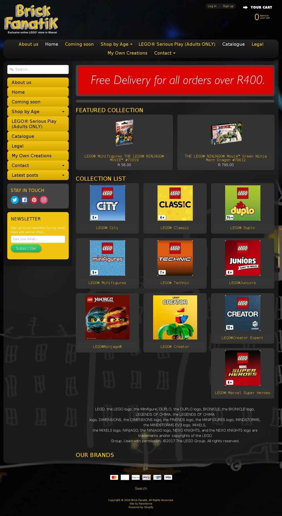 brickfanatik.co.za shopify website screenshot