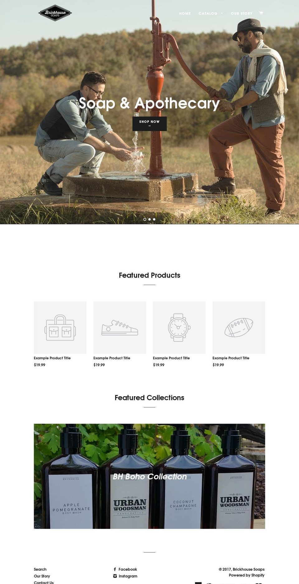 brickhouse-soaps.com shopify website screenshot