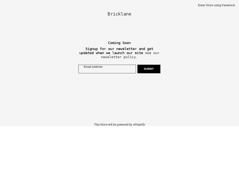 bricklane-amsterdam.nl shopify website screenshot