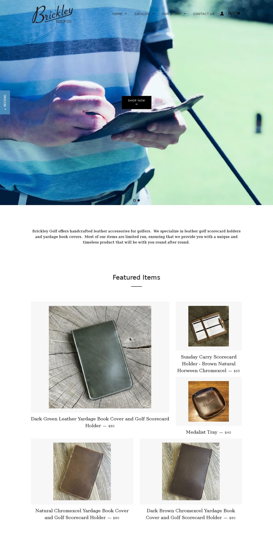 brickleygolf.com shopify website screenshot