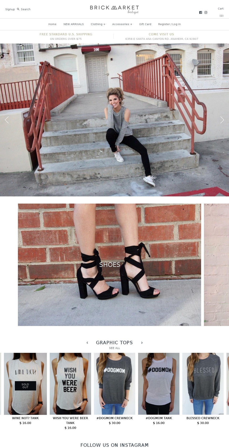 brickmarketboutique.com shopify website screenshot