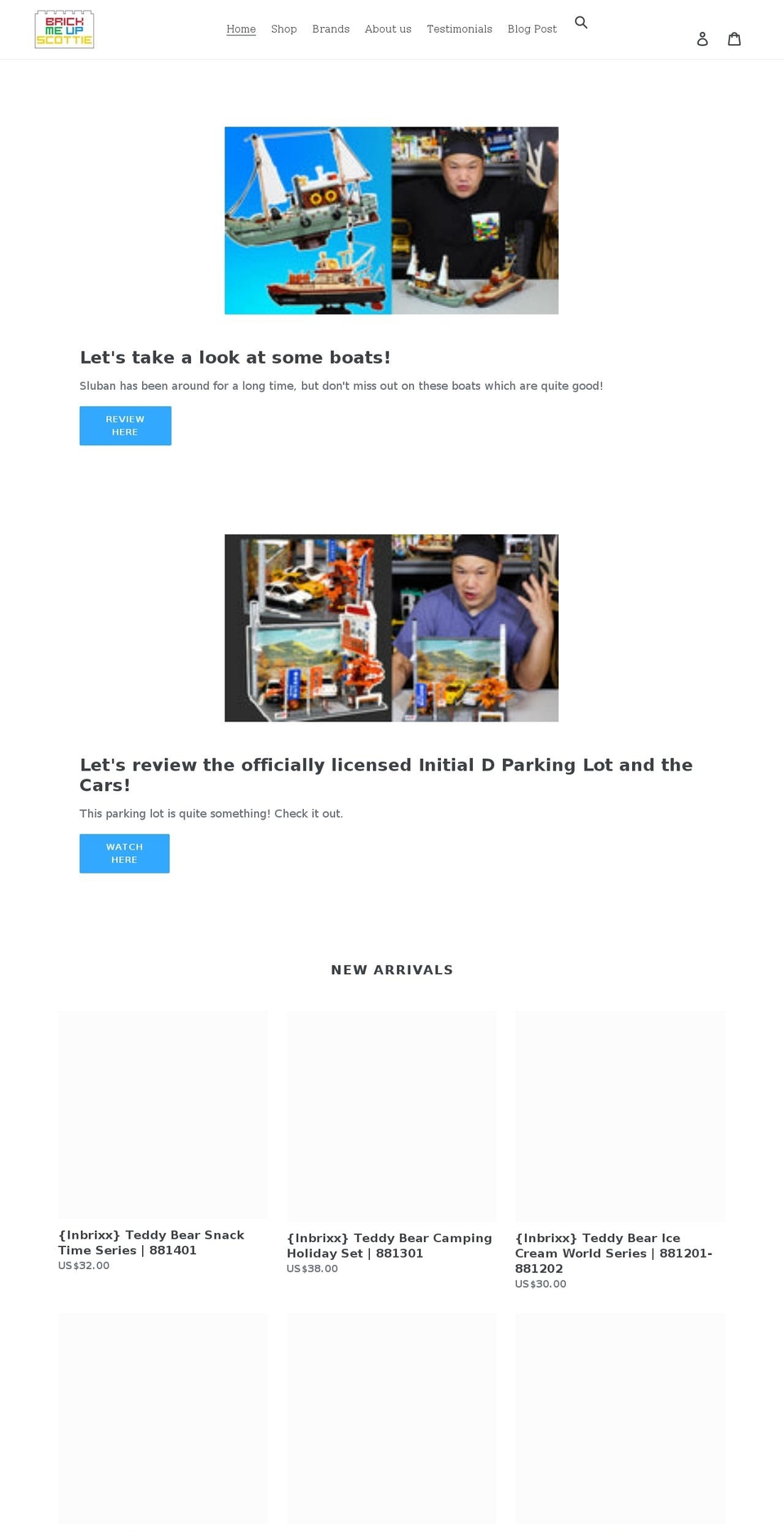 brickmeupscottie.com shopify website screenshot