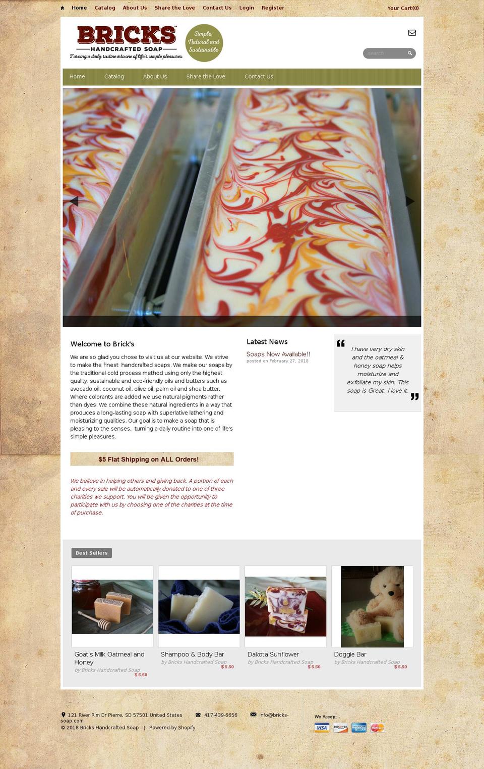 bricks-soap.com — Shopify storefront screenshot
