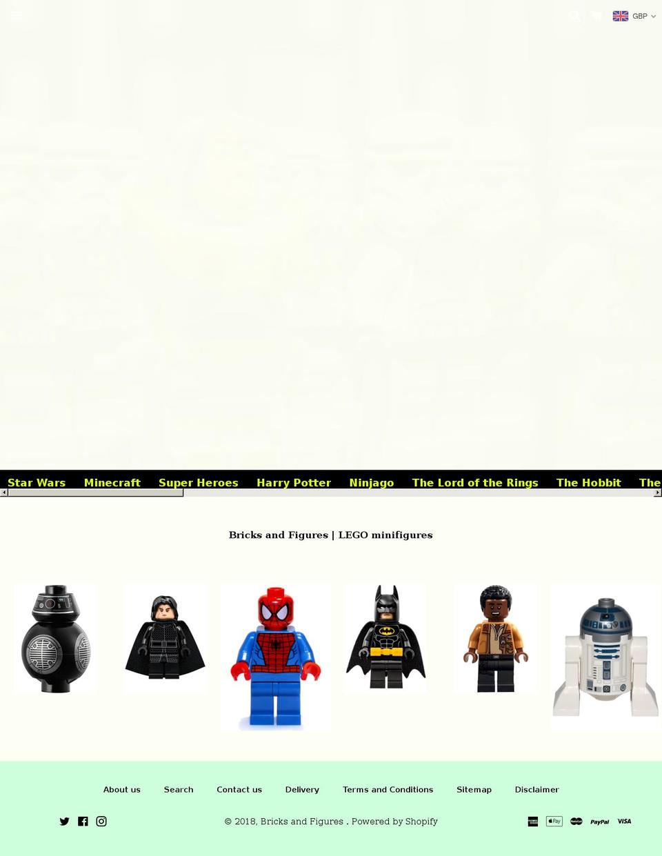 bricksandfigures.com — Shopify storefront screenshot