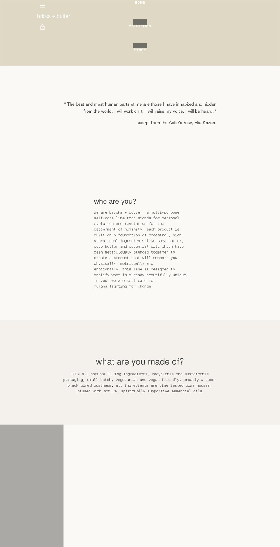 bricksnbutter.com shopify website screenshot