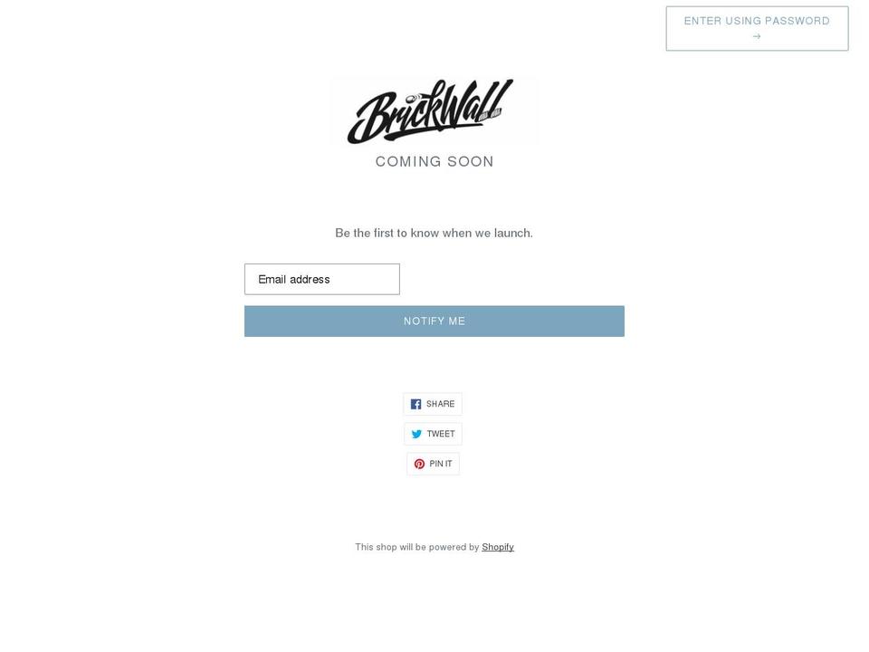 brickwallhockey.com shopify website screenshot