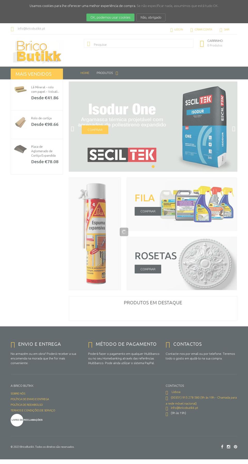 bricobutikk.pt shopify website screenshot