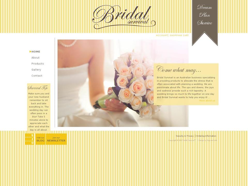 bridal-survival.myshopify.com shopify website screenshot