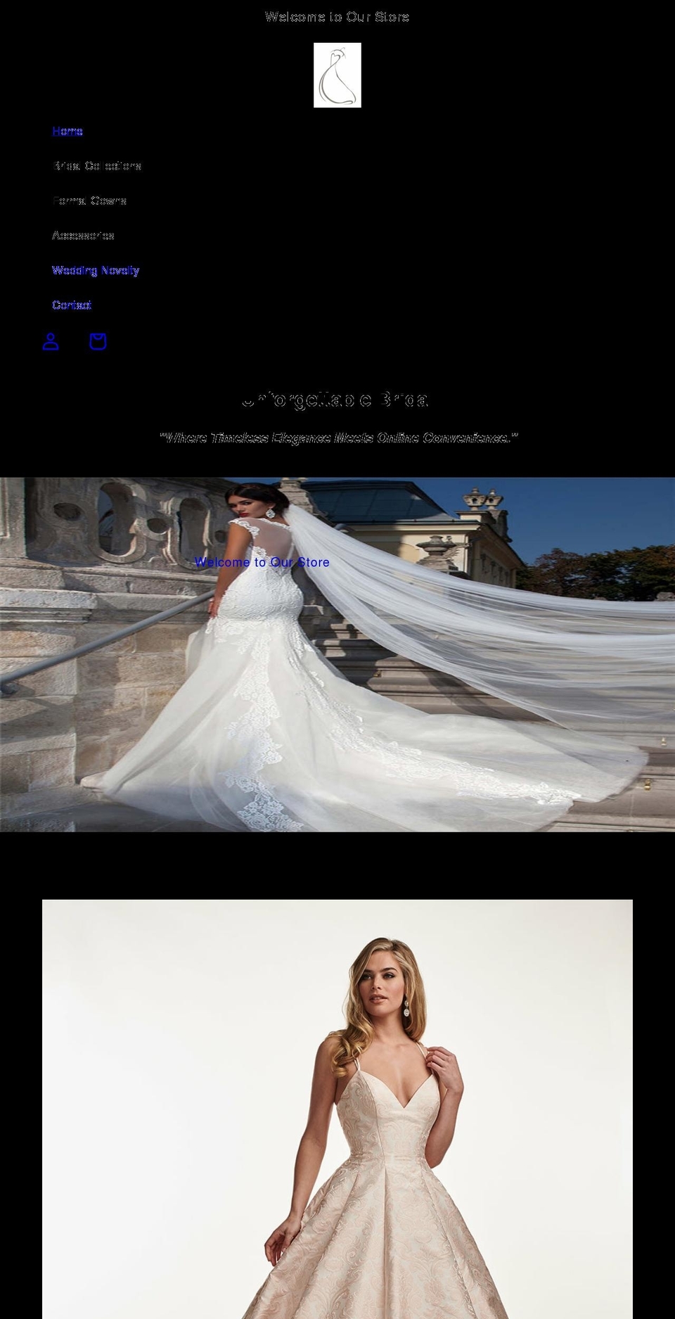 bridalboutiqueonline.com shopify website screenshot