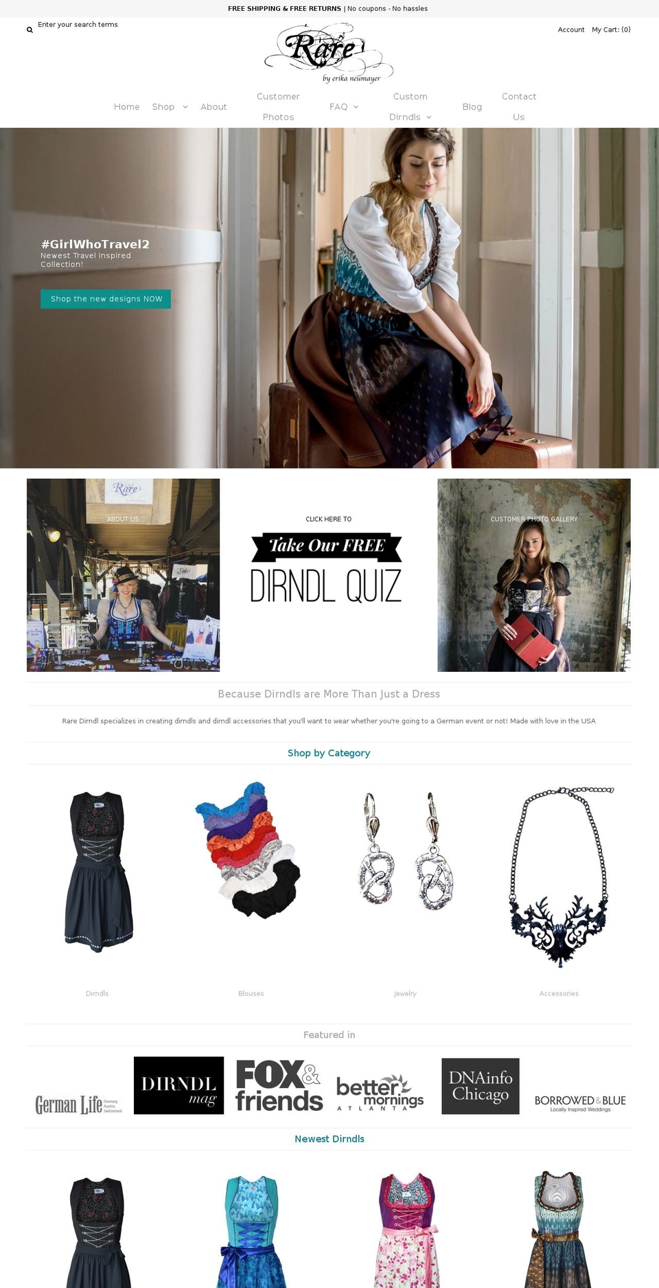 bridaldirndl.com — Shopify storefront screenshot
