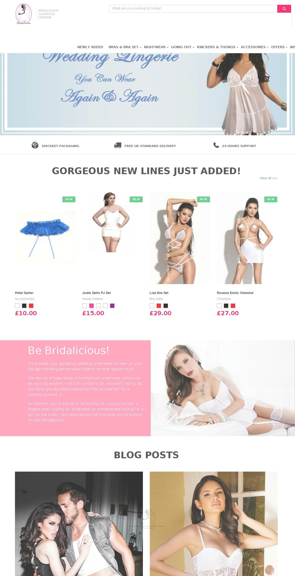 bridalicious.co.uk shopify website screenshot