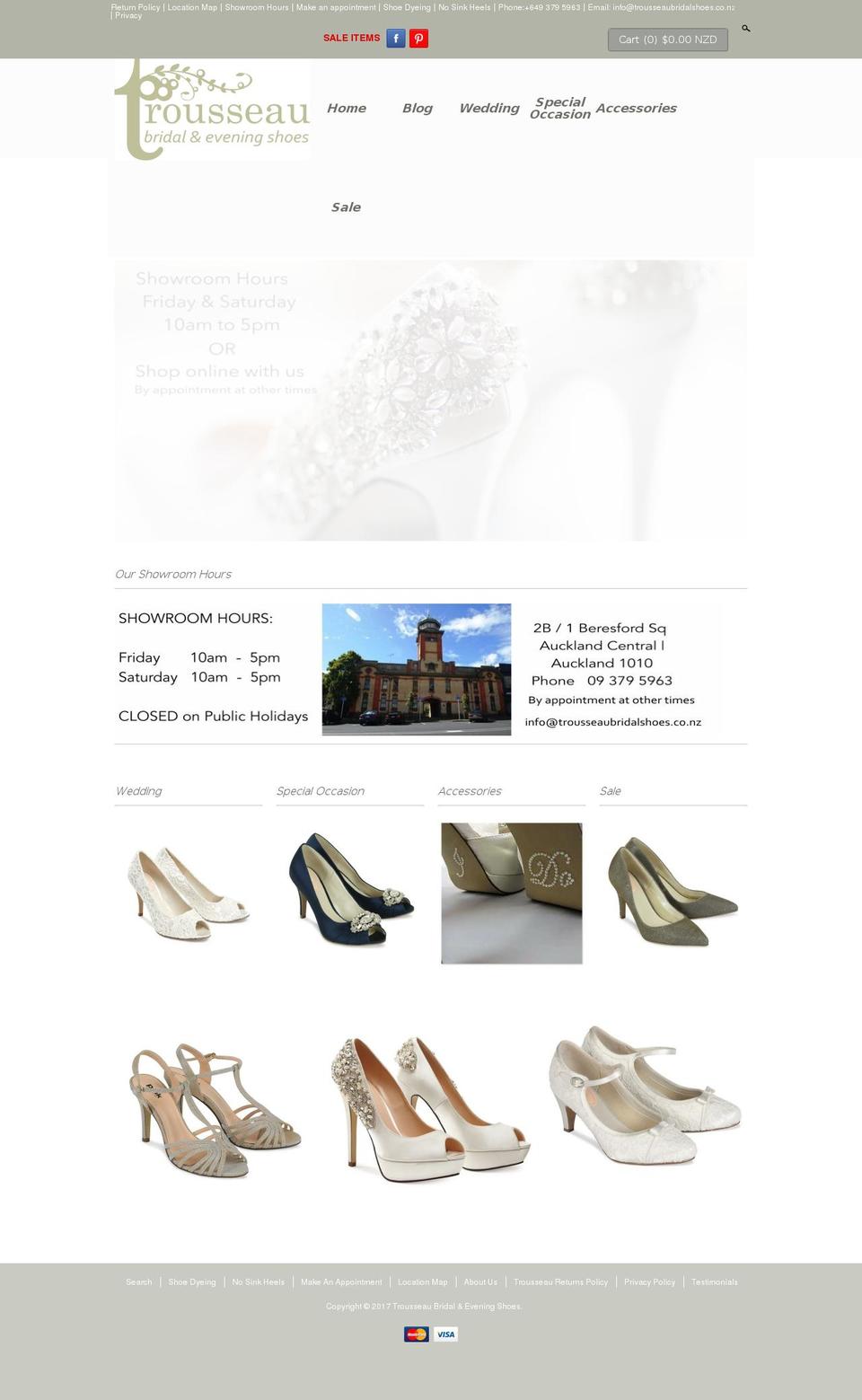 bridalshoes.co.nz shopify website screenshot