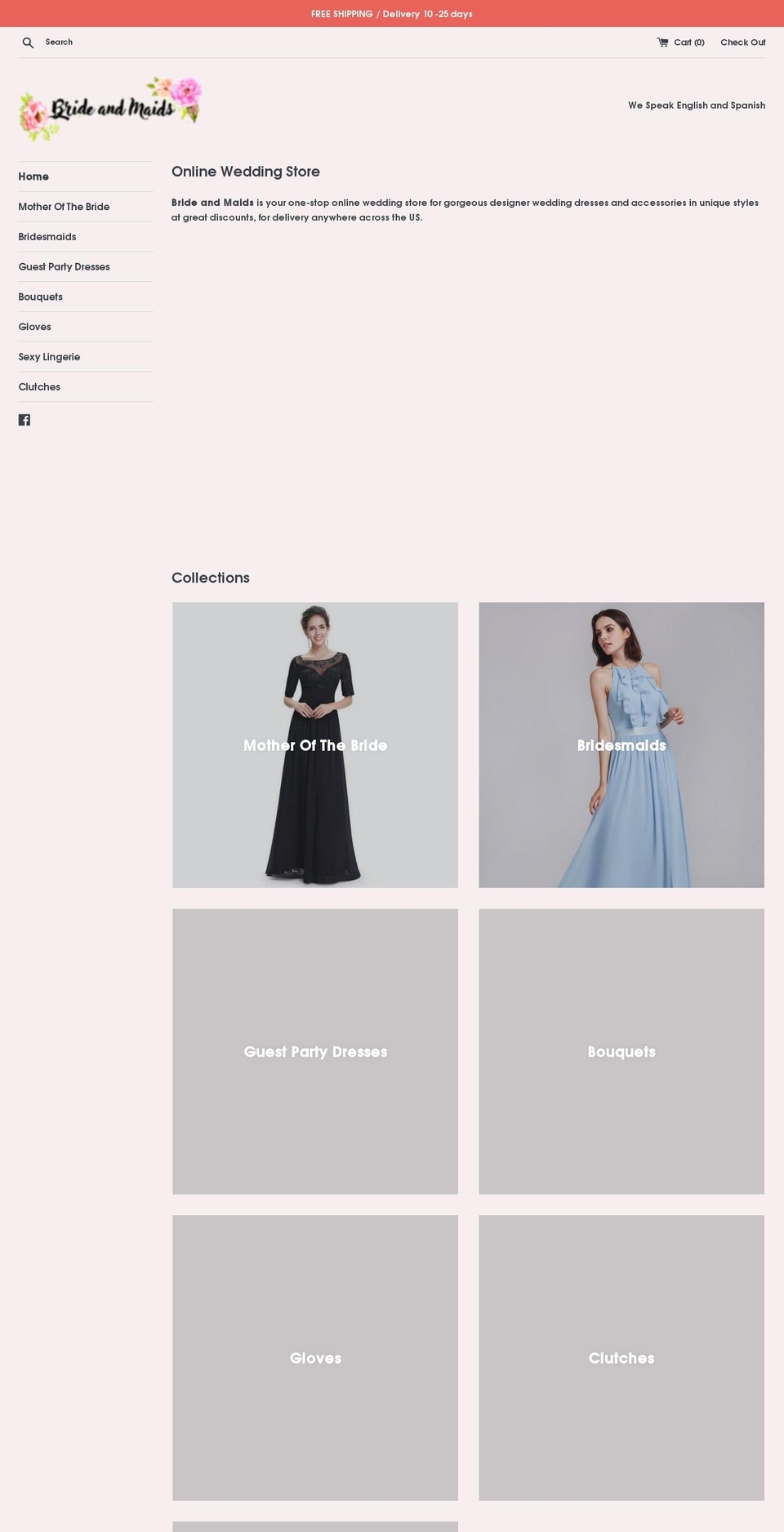 brideandmaids.com — Shopify storefront screenshot