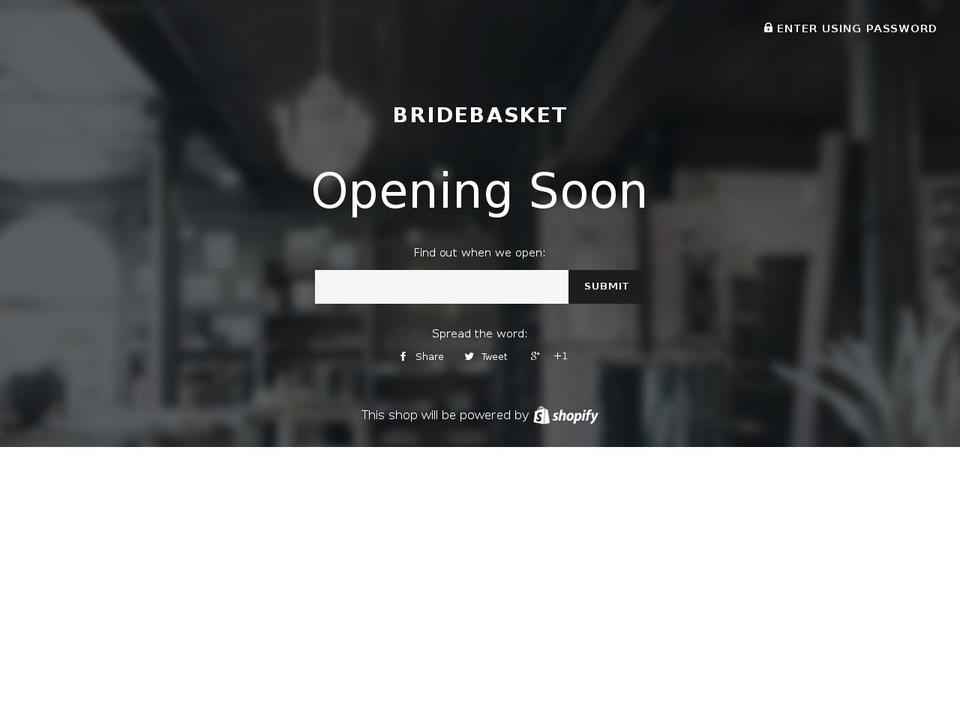 bridebaskets.com shopify website screenshot