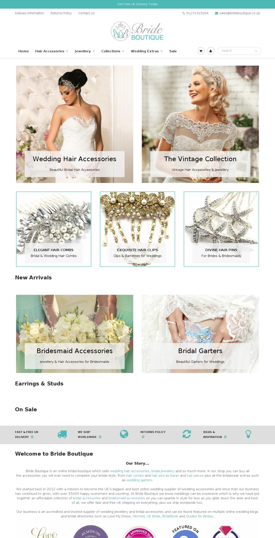 brideboutique.co.uk shopify website screenshot