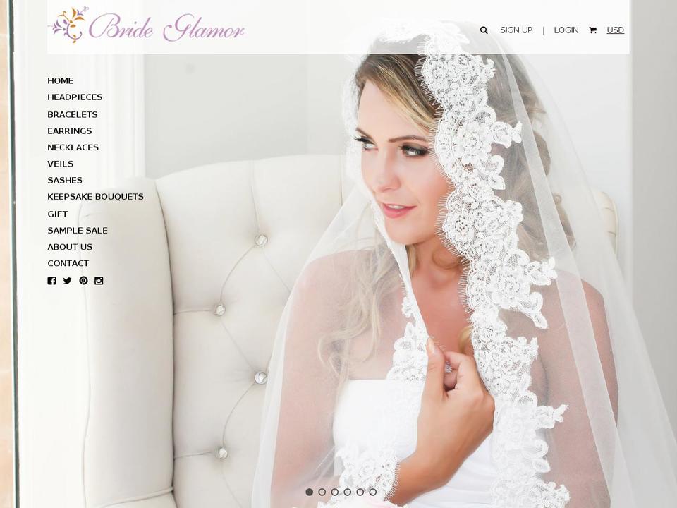 brideglamor.com shopify website screenshot