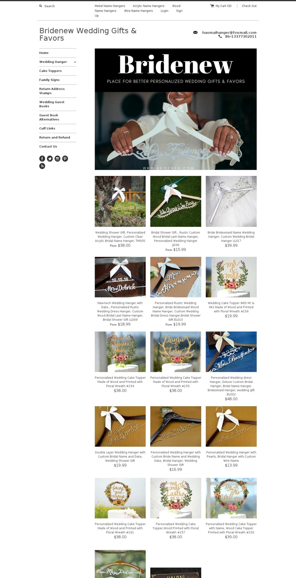 bridenew.com — Shopify storefront screenshot