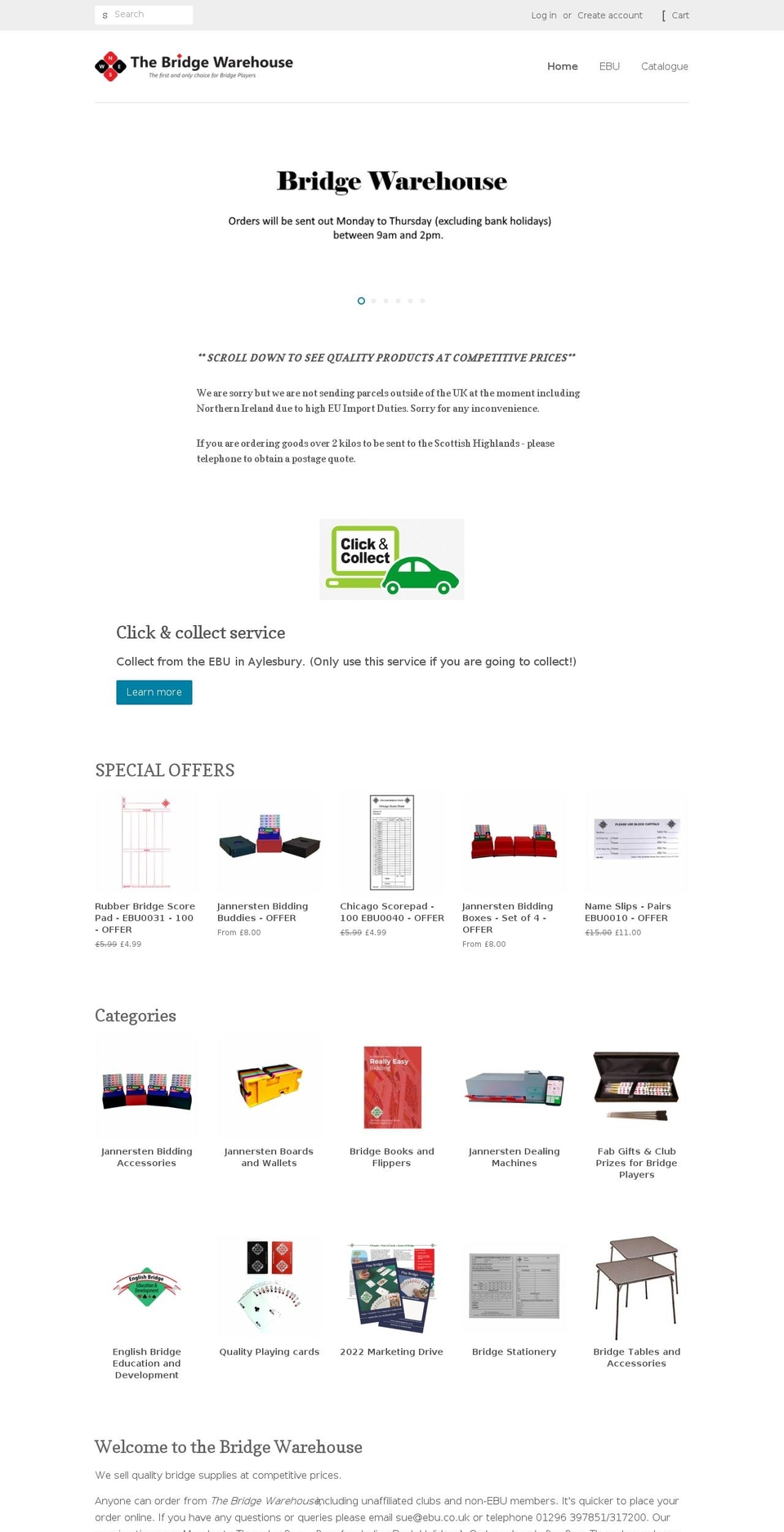 bridge-warehouse.co.uk shopify website screenshot