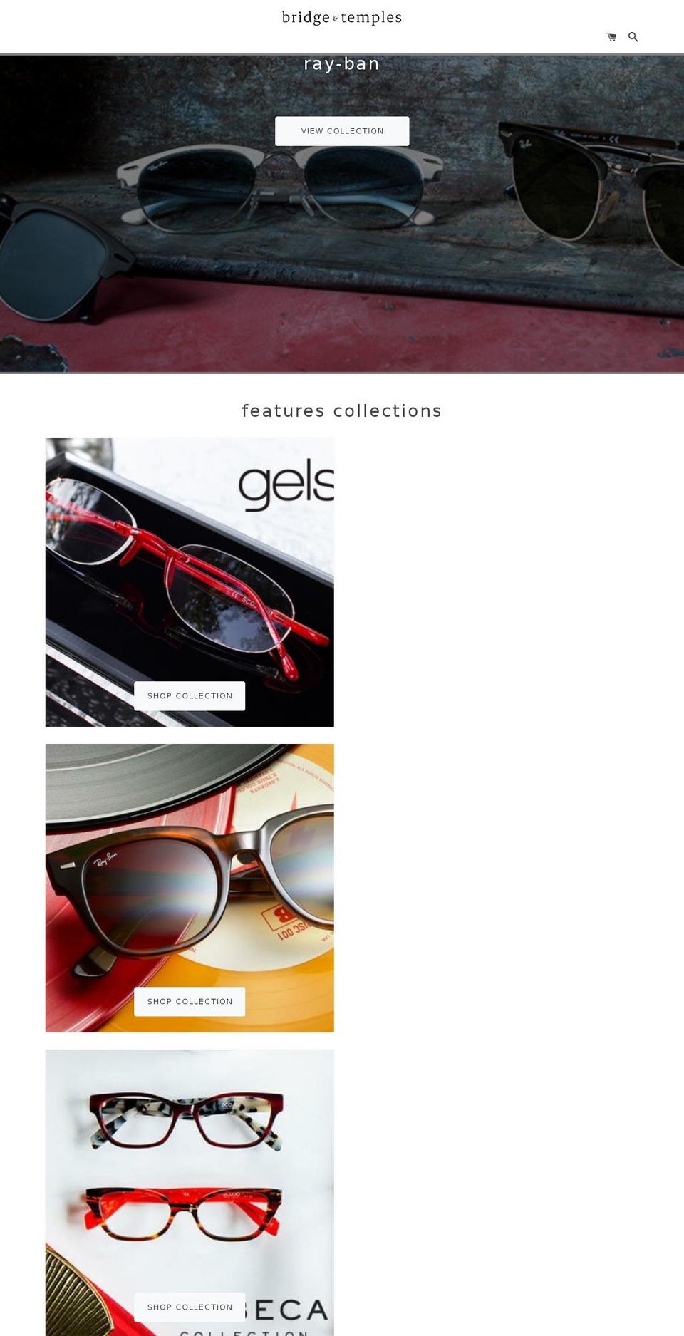 bridgeandtemples.com — Shopify storefront screenshot