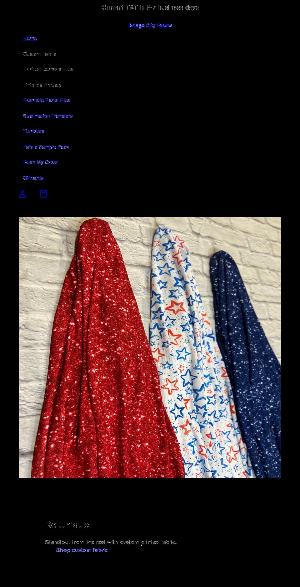 bridgecityfabric.com shopify website screenshot