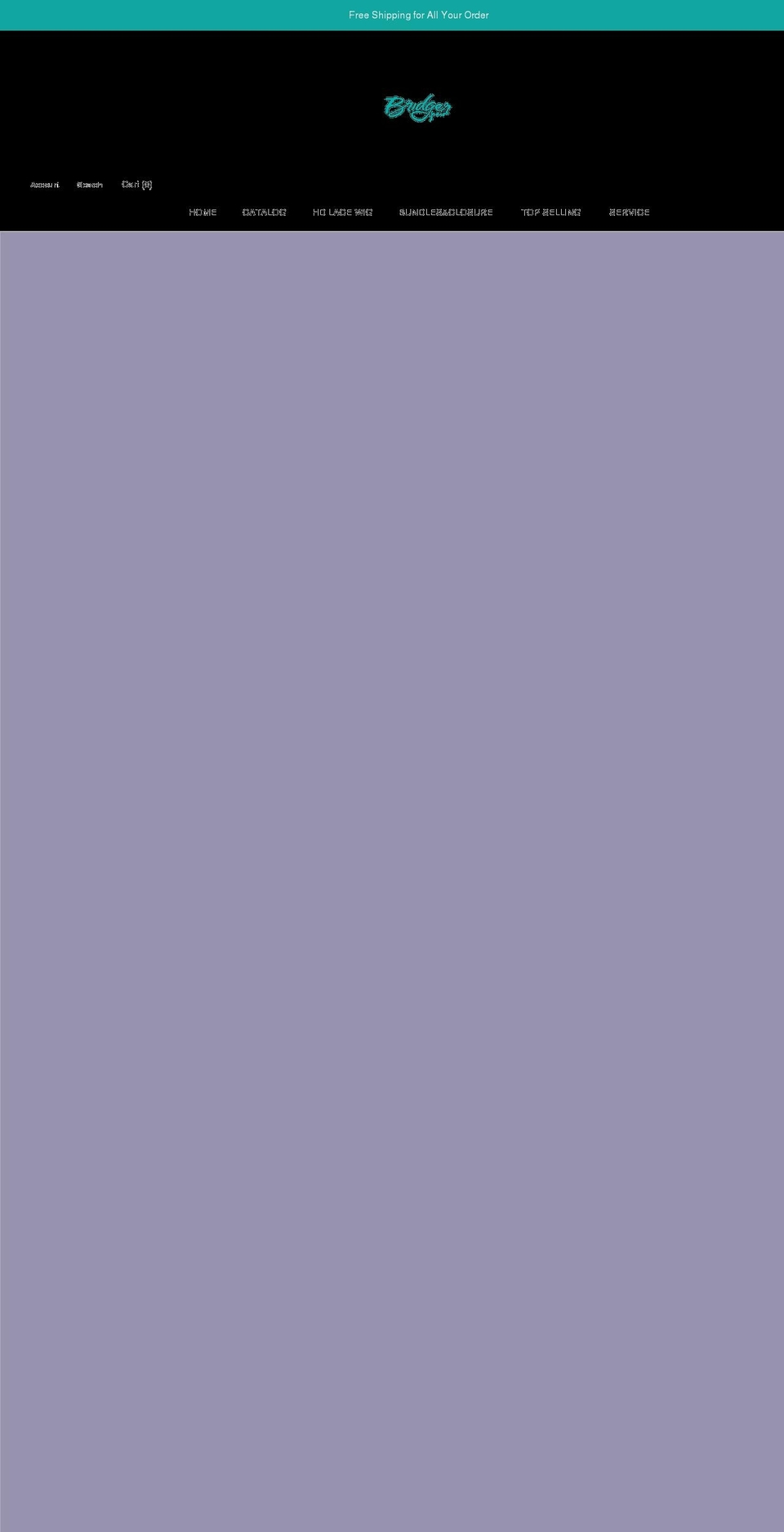 bridgerhair.com shopify website screenshot