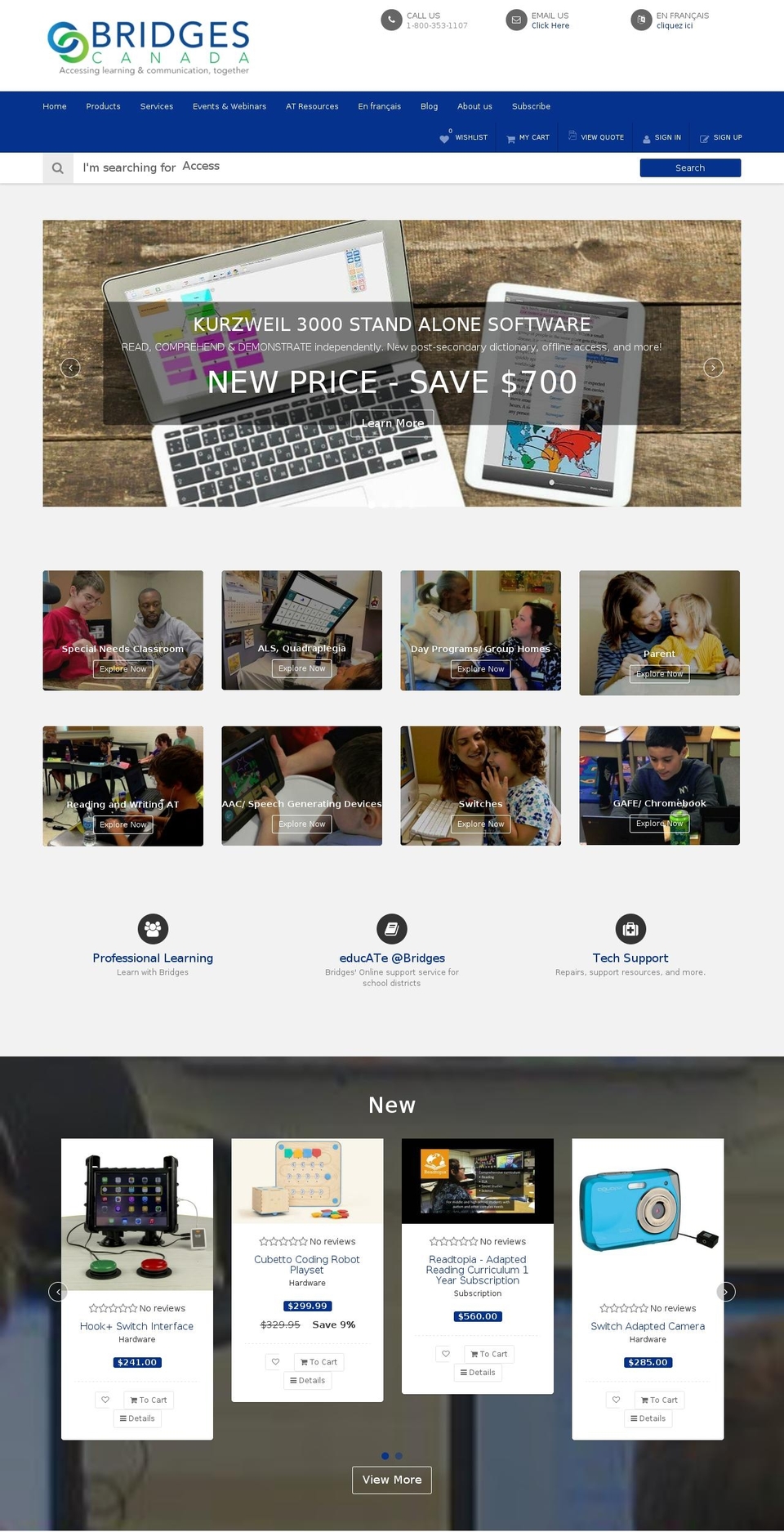 bridges-canada.net shopify website screenshot