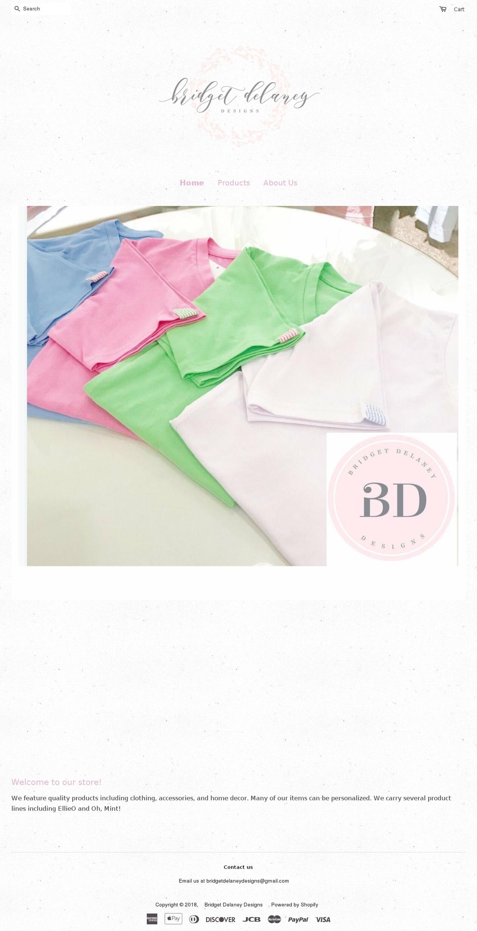 bridgetdelaney.com — Shopify storefront screenshot