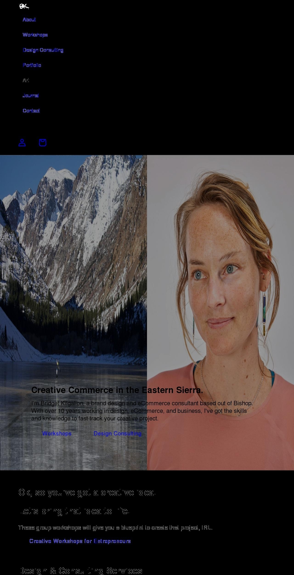bridgetkilgallon.com shopify website screenshot