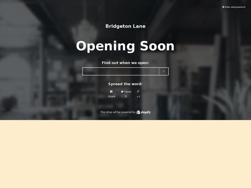 bridgetonlane.com shopify website screenshot