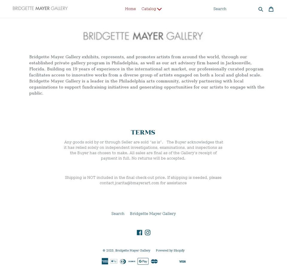 bridgette-mayer-gallery.myshopify.com shopify website screenshot